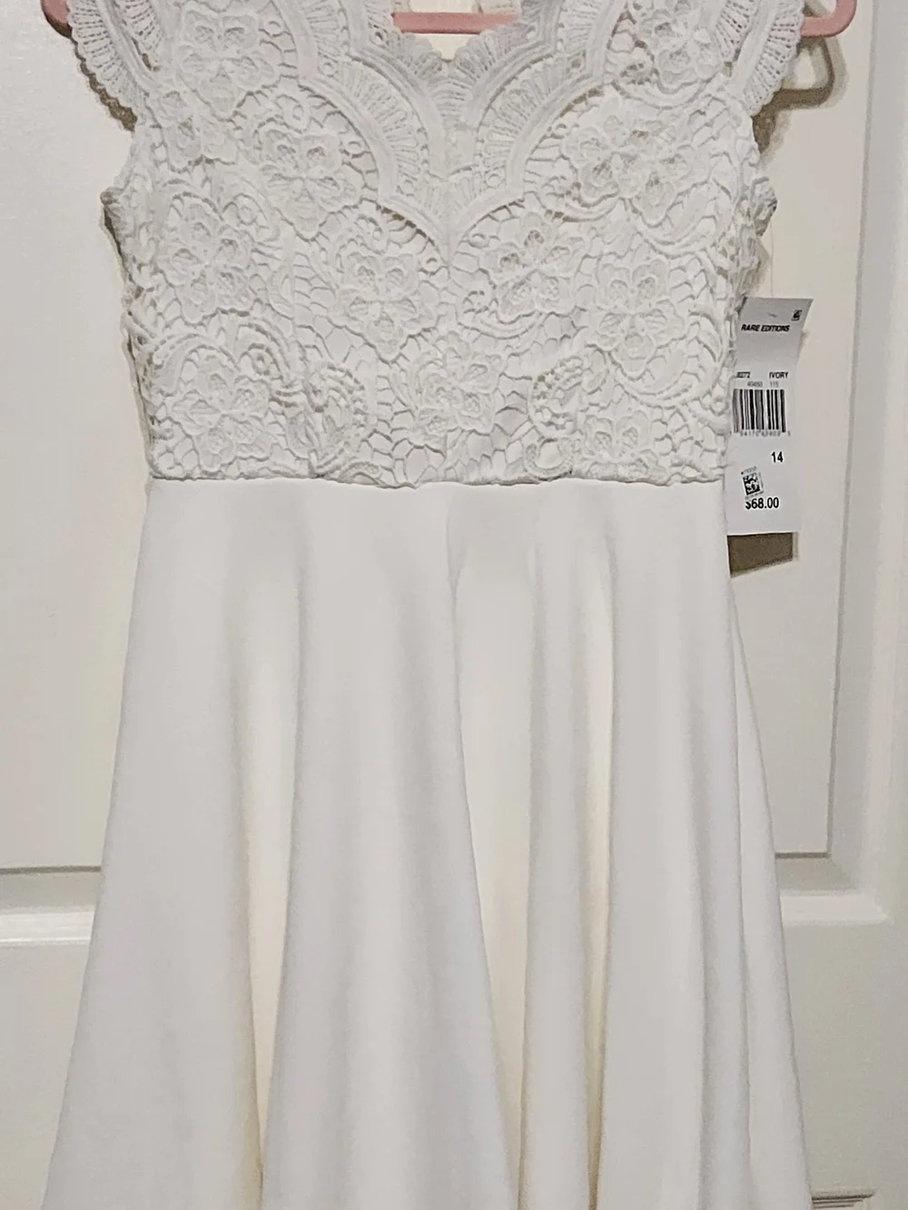 rare editions ivory lace dress NWT Big Girls Fit & Flare Cap Sleeve Size 14 free sewing patterns